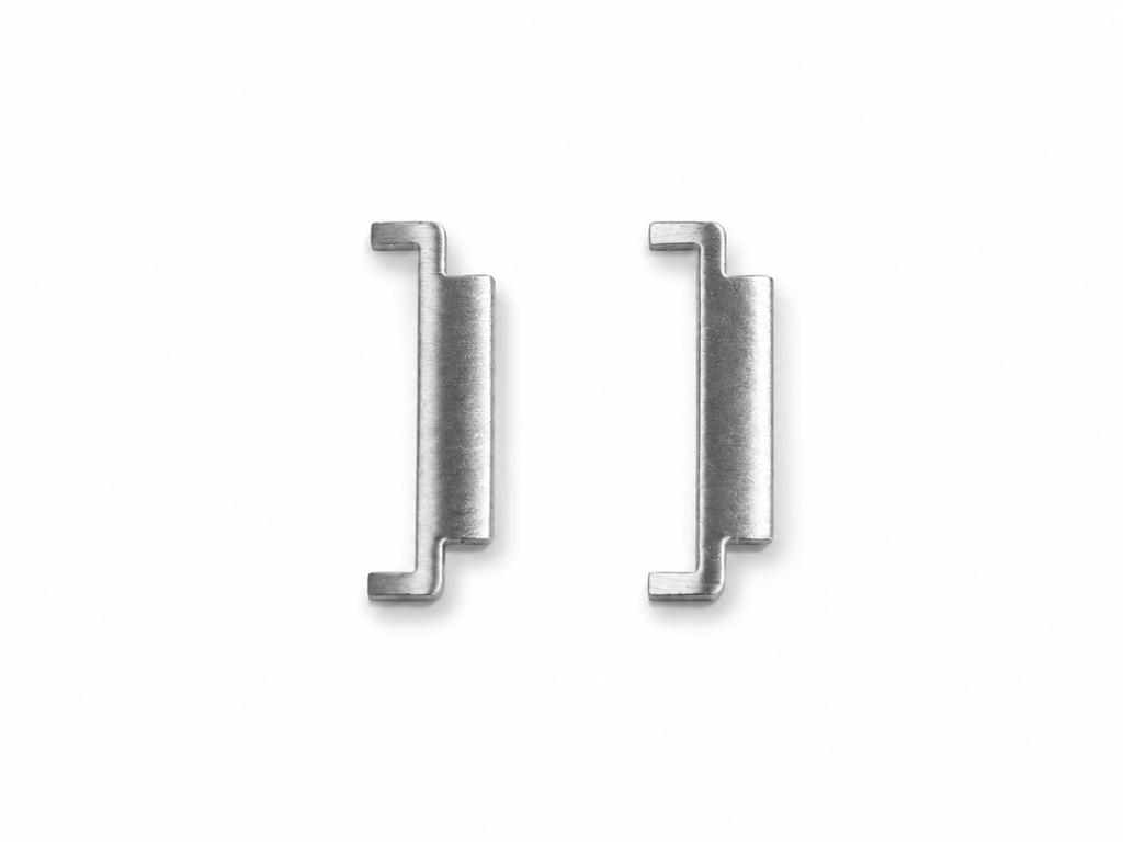Pair of silver Casio AE-1200 strap adaptors for fitting 22 mm quick-release watch straps